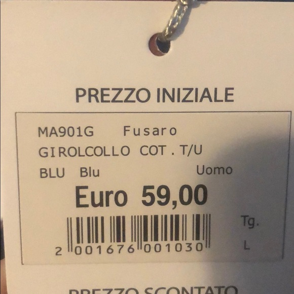 Fusaro Gold Cotton Crew Neck Sweater - Picture 4 of 4